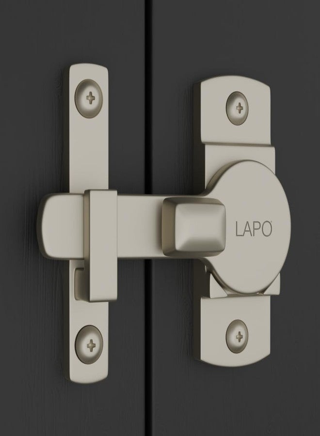 LAPO 1 Piece Latch Lock for Bathroom, 180 Degree Baby Latch, Zinc Sliding Door Lock, Flip Latch for Bedroom, Balcony, Storeroom (Satin Matt) - Image 1